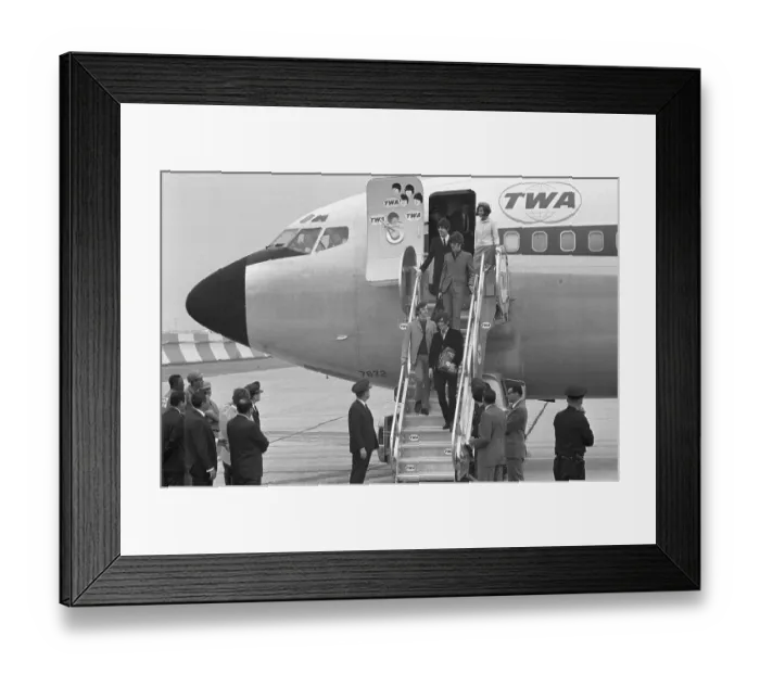 Framed Print : The Beatles Land At Kennedy Airport Framed Print : The Beatles Land At Kennedy Airport