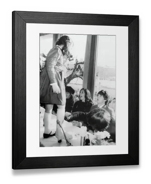 Framed Print : Ringo Starr Signing Little Girls Cast Framed Print : Ringo Starr Signing Little Girls Cast