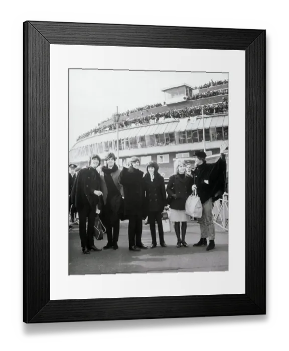 Framed Print : The Beatles at the London Airport Framed Print : The Beatles at the London Airport