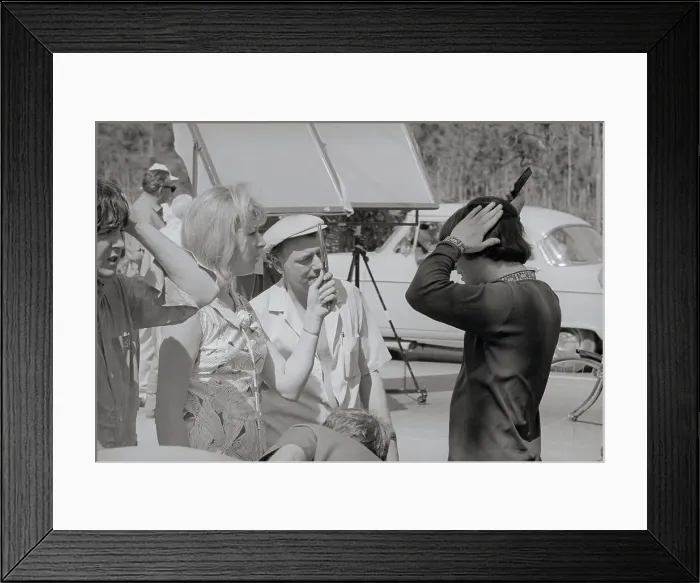 Framed Print : George Harrison Adjusting His Hair Framed Print : George Harrison Adjusting His Hair