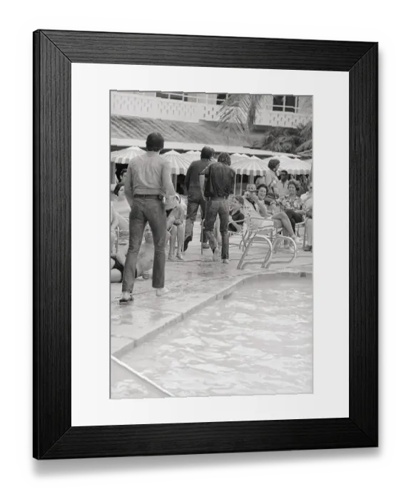 Framed Print : The Beatles During Filming of Help!