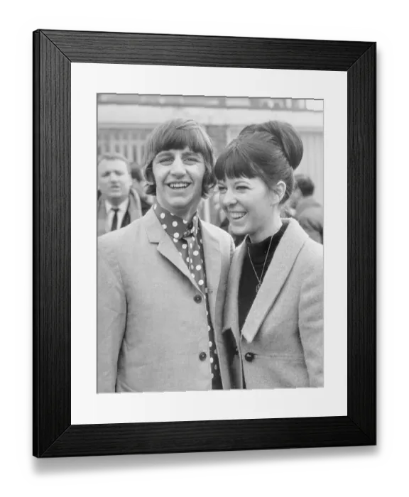 Framed Print : Ringo Starr and New Wife on Honeymoon Framed Print : Ringo Starr and New Wife on Honeymoon