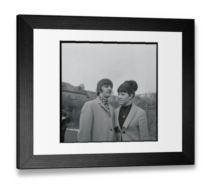 Framed Print : Ringo Starr and Wife Pausing Together Framed Print : Ringo Starr and Wife Pausing Together