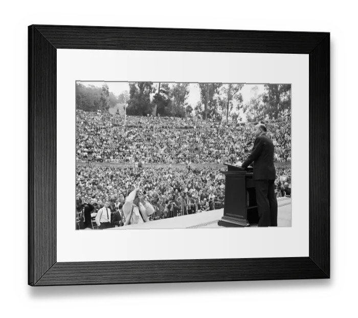 Framed Print : Campus President Addresses 13, 000 Students Framed Print : Campus President Addresses 13, 000 Students