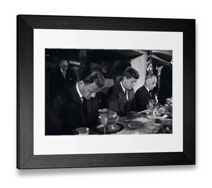 Framed Print : Billy Graham and John Kennedy in Prayer Framed Print : Billy Graham and John Kennedy in Prayer