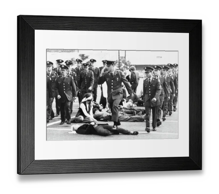 Framed Print : Demonstrators Interrupt ROTC Parade Framed Print : Demonstrators Interrupt ROTC Parade