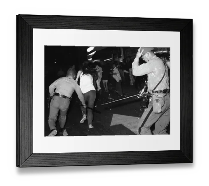 Framed Print : Police Fire Tear Gas At University of Maryland Student Protests