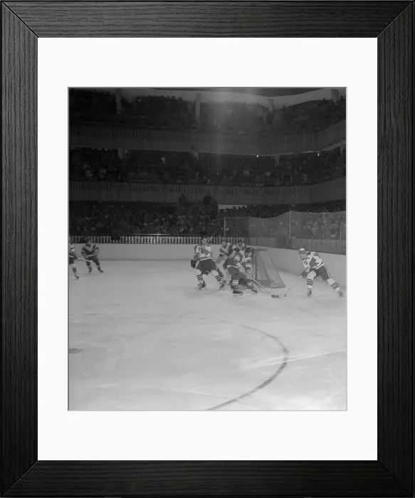 Framed Print : USA Playing Russia in Olympic Hockey Game Framed Print : USA Playing Russia in Olympic Hockey Game