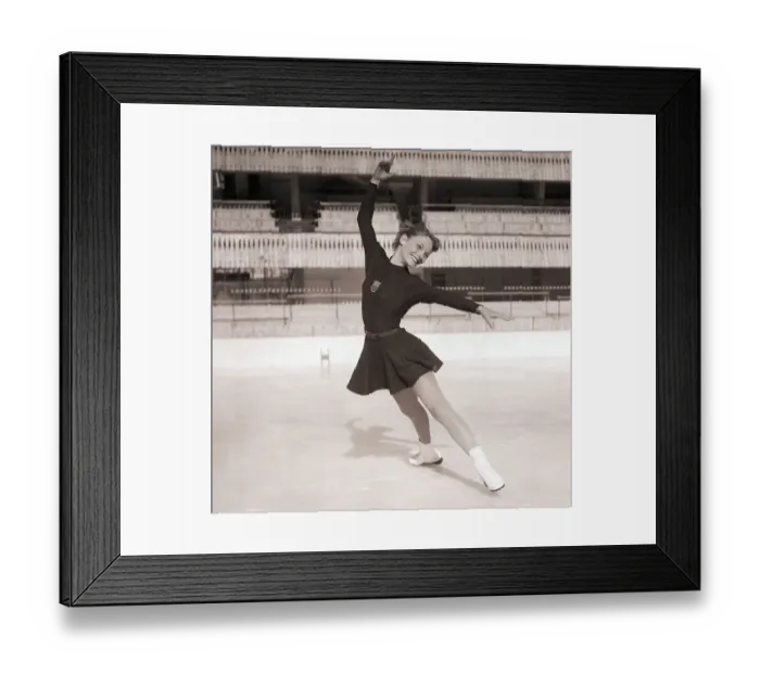 Framed Print : Female Skater on the Ice Framed Print : Female Skater on the Ice