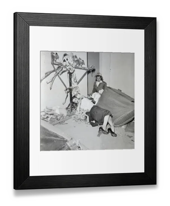 Framed Print : Woman Inspecting Mannequins; Atomic Test Framed Print : Woman Inspecting Mannequins; Atomic Test