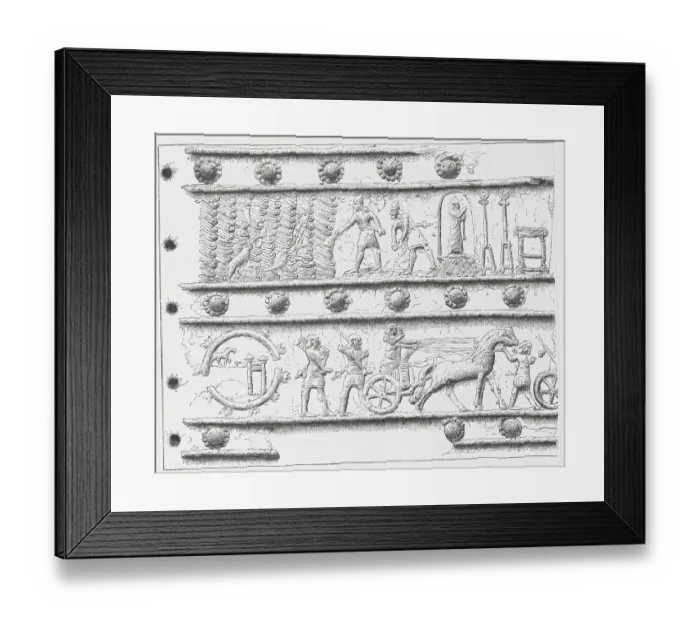 Framed Print : Bronze Plate from Balawat Gates Framed Print : Bronze Plate from Balawat Gates
