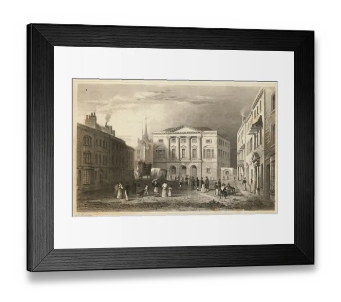 Framed Print : Illustrated View of Shire Hall at Chelmsford in Essex