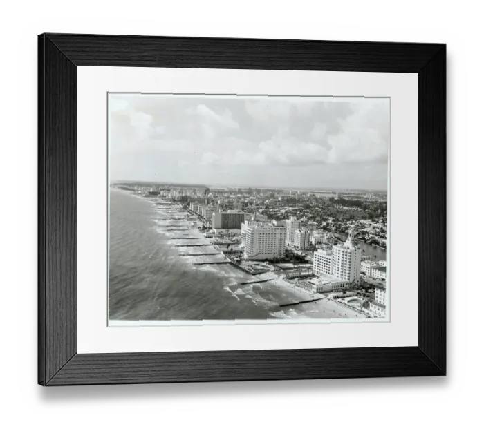 Framed Print : View of Miami Beach Skyline Framed Print : View of Miami Beach Skyline