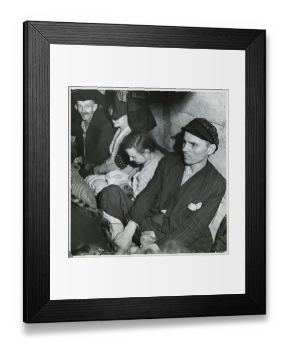 Framed Print : German Civilians Hiding from Shelling Framed Print : German Civilians Hiding from Shelling