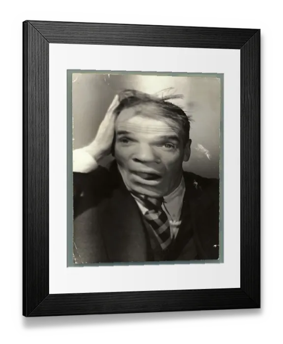 Framed Print : Man Appearing Distorted Framed Print : Man Appearing Distorted