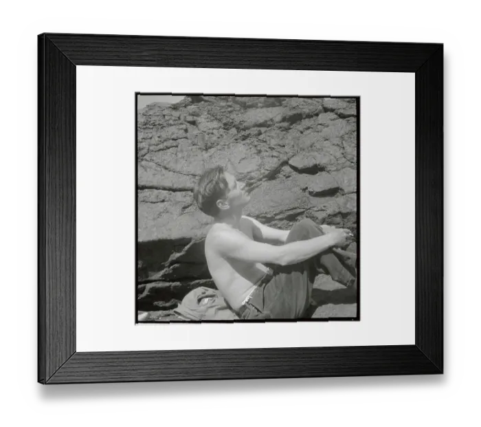 Framed Print : John McDonald Relaxing on Shore Framed Print : John McDonald Relaxing on Shore