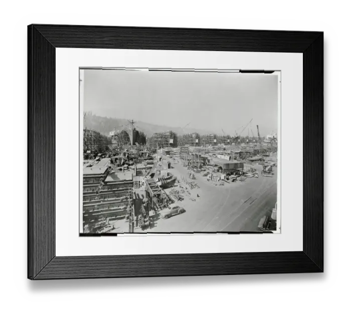 Framed Print : View of a Shipyard Framed Print : View of a Shipyard