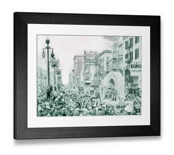 Framed Print : View of Mardi Gras Parade Framed Print : View of Mardi Gras Parade