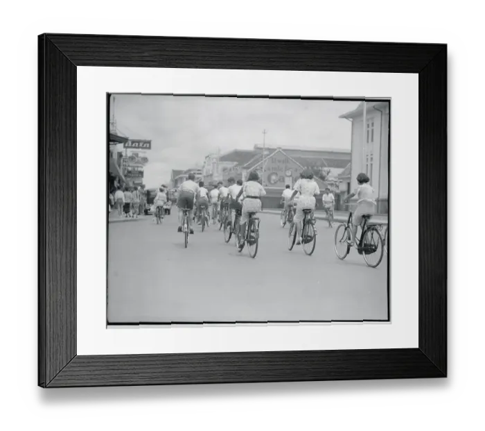 Framed Print : People Riding Bicycles Framed Print : People Riding Bicycles