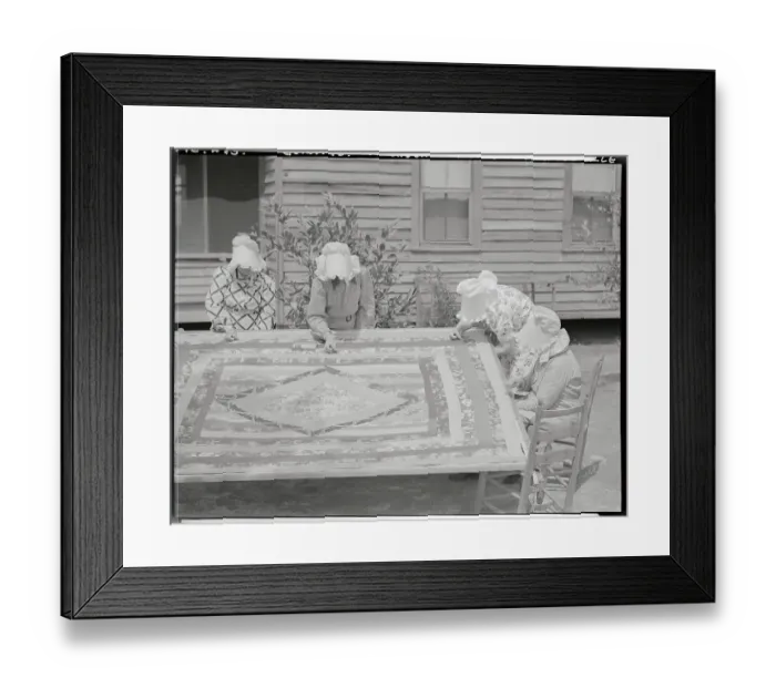 Framed Print : Women Quilting Framed Print : Women Quilting