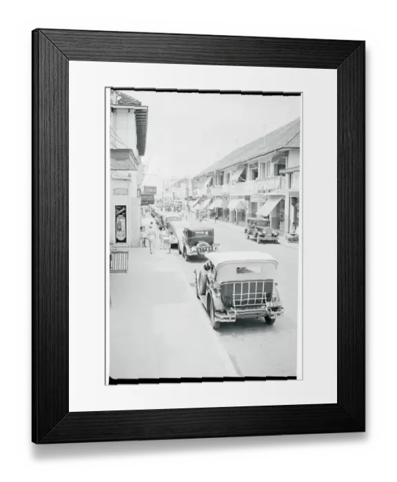 Framed Print : Main Shopping District of Bandoeng Framed Print : Main Shopping District of Bandoeng