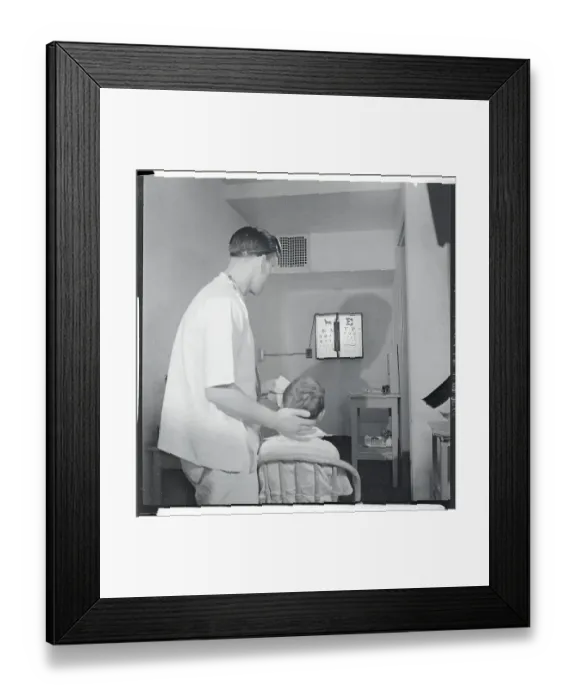 Framed Print : Routine Eye Examination Framed Print : Routine Eye Examination