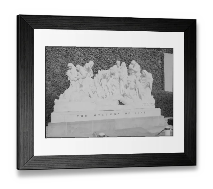 Framed Print : The Mystery of Life Statue at Forest Lawn Memorial Park Framed Print : The Mystery of Life Statue at Forest Lawn Memorial Park
