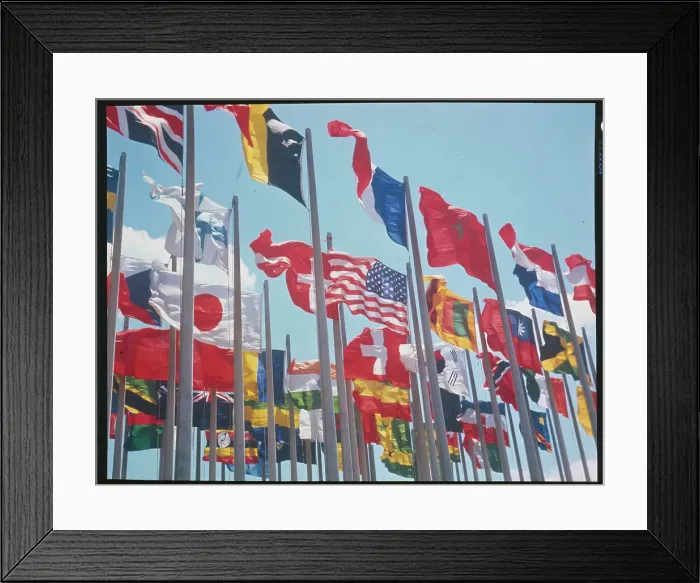 Framed Print : Flags of Different Countries Framed Print : Flags of Different Countries