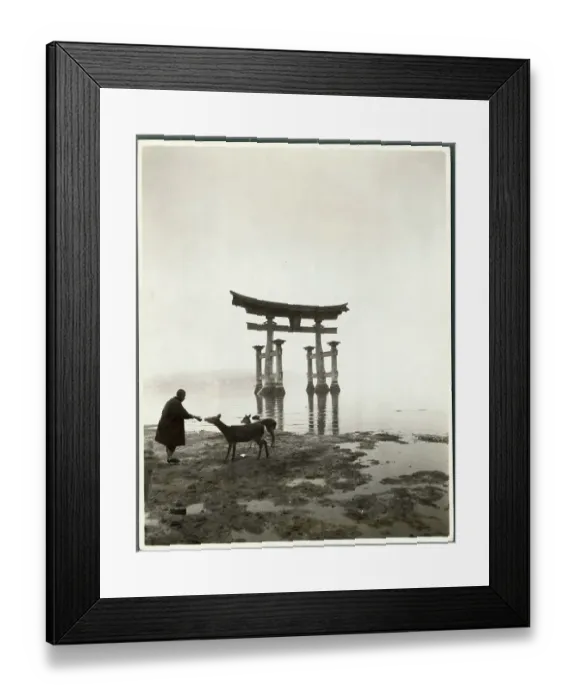Framed Print : Giant Red Torii Forming a Water Gate Framed Print : Giant Red Torii Forming a Water Gate