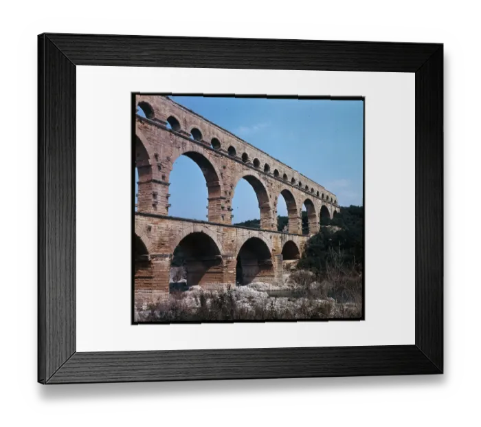 Framed Print : Pont du Gard Aqueduct in France Framed Print : Pont du Gard Aqueduct in France