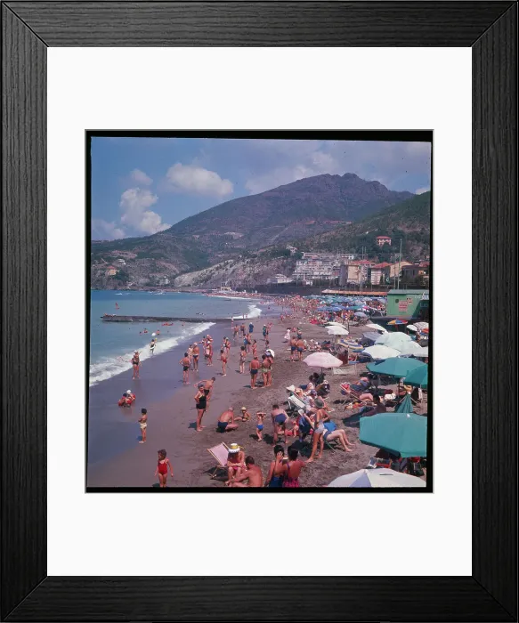 Framed Print : View of Beach at Levanto Framed Print : View of Beach at Levanto