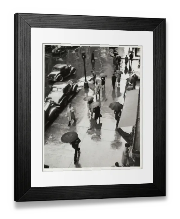 Framed Print : People Walking in the Rain Framed Print : People Walking in the Rain