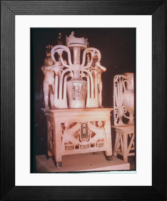 Framed Print : Calcite Perfume Jar from the First Outermost Shrine in the Tomb of Tutankhamun Framed Print : Calcite Perfume Jar from the First Outermost Shrine in the Tomb of Tutankhamun