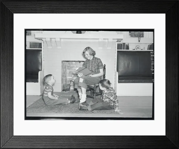 Framed Print : Babysitter with Johnny Carson and Others Framed Print : Babysitter with Johnny Carson and Others
