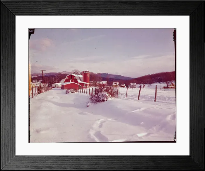 Framed Print : Snow Covered Farm Framed Print : Snow Covered Farm