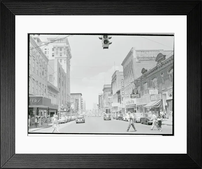 Framed Print : View of Street in Little Rock Framed Print : View of Street in Little Rock