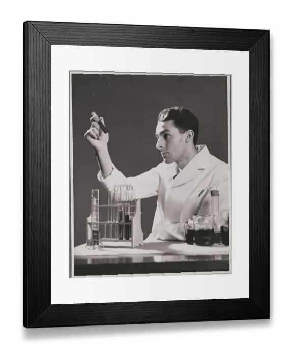 Framed Print : Chemist Working in Lab Framed Print : Chemist Working in Lab
