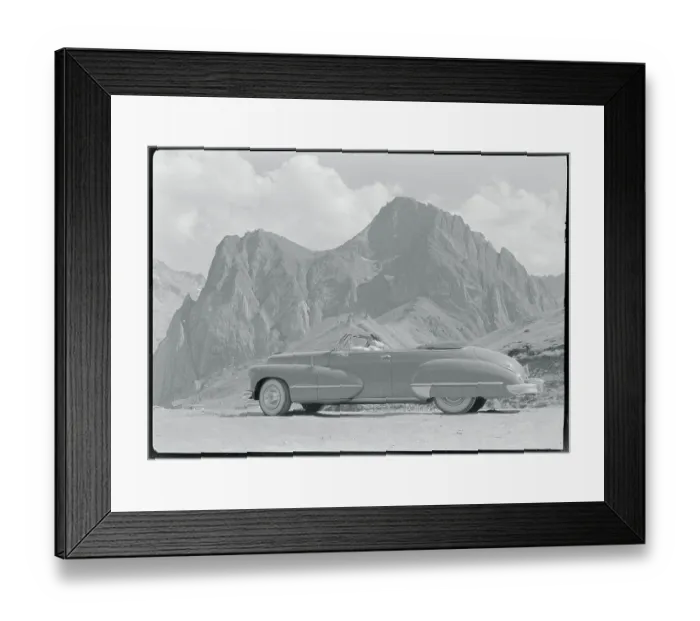 Framed Print : View of Car in Pyrenees