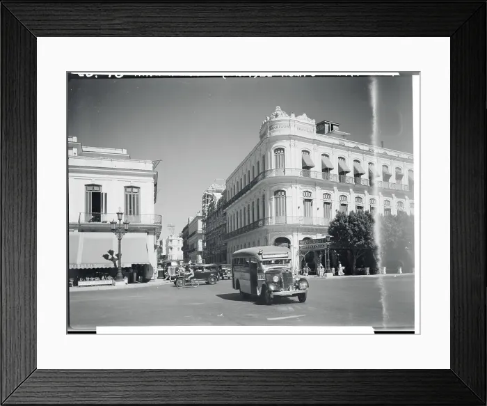 Framed Print : Bus and Automobiles on Havana Street Framed Print : Bus and Automobiles on Havana Street