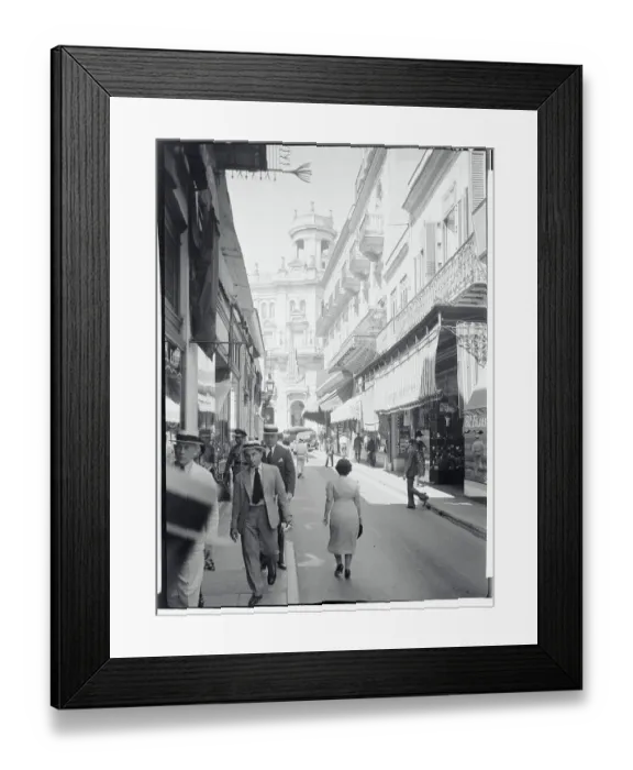 Framed Print : Pedestrian Shoppers on the Street Framed Print : Pedestrian Shoppers on the Street