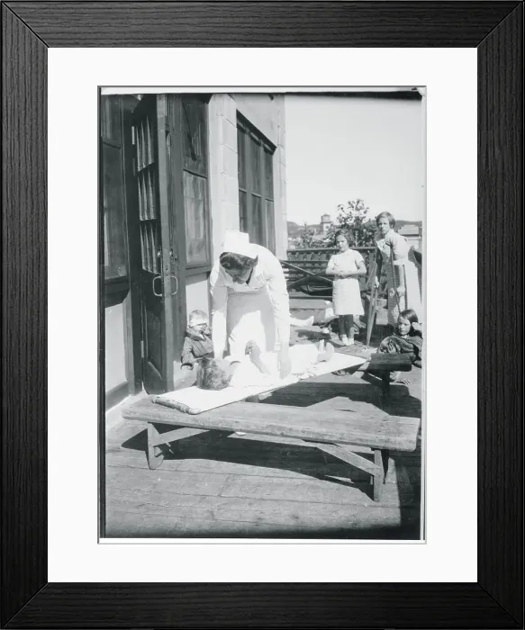 Framed Print : Nurse Helping Patient Framed Print : Nurse Helping Patient