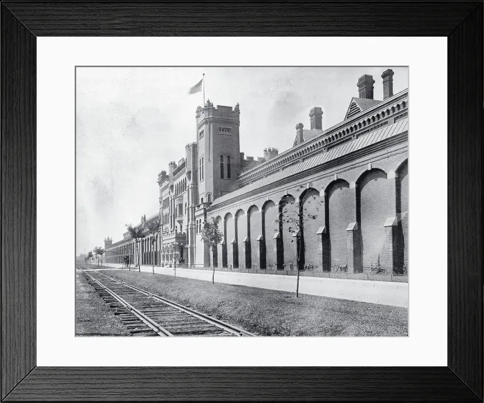 Framed Print : View of Indiana Reformatory Near Railroad Tracks Framed Print : View of Indiana Reformatory Near Railroad Tracks