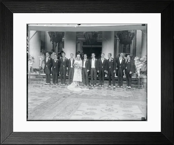Framed Print : Muriel Vanderbilt and Wedding Ushers Framed Print : Muriel Vanderbilt and Wedding Ushers