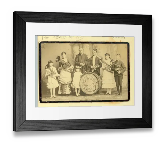 Framed Print : Group Photo Of Noss Family Band Framed Print : Group Photo Of Noss Family Band