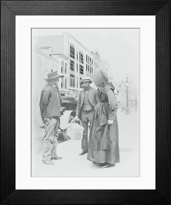Framed Print : Amish People Conversing Framed Print : Amish People Conversing