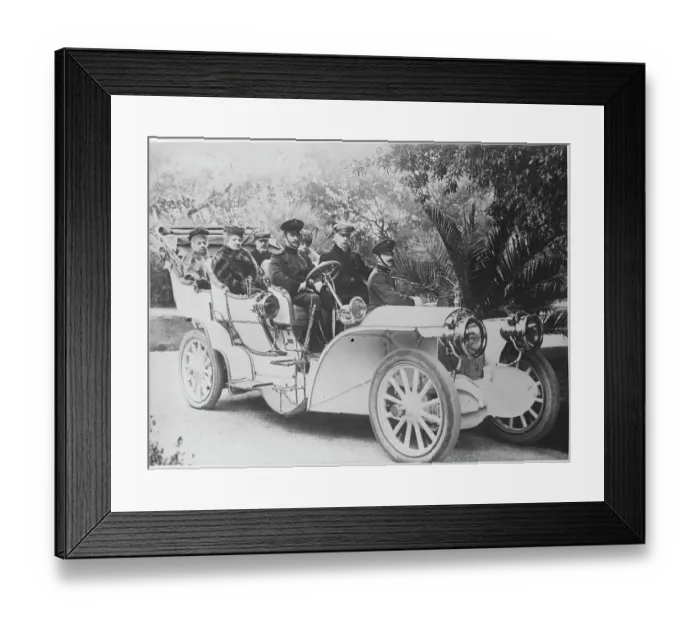 Framed Print : Queen Margherita and Others in Car Framed Print : Queen Margherita and Others in Car