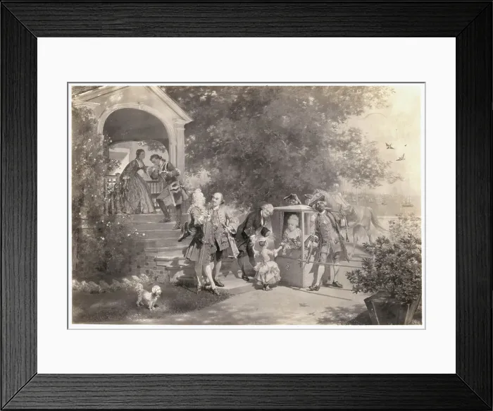 Framed Print : Early American Domestic Scene Framed Print : Early American Domestic Scene