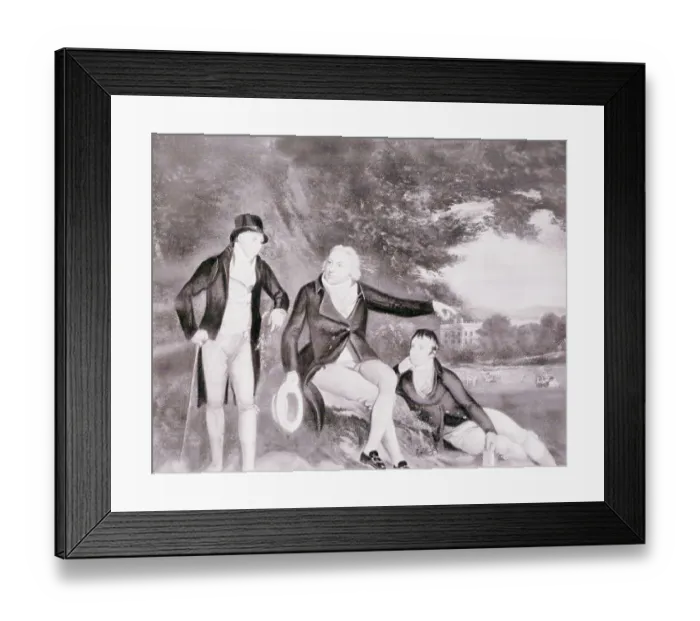 Framed Print : Physician Edward Jenner and Citizens Outdoors Framed Print : Physician Edward Jenner and Citizens Outdoors