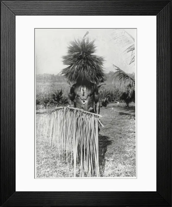 Framed Print : New Guinea Native Wearing Headdress Framed Print : New Guinea Native Wearing Headdress