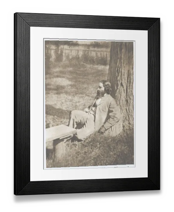Framed Print : James Russell Reclining Against Tree Framed Print : James Russell Reclining Against Tree